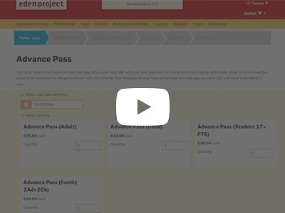 Watch Video Demo: Watch how Eden Project uses Go to manage their online booking experience.