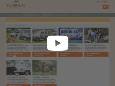 Watch Video Demo: Watch a demo of Woburn Safari Park’s online booking journey